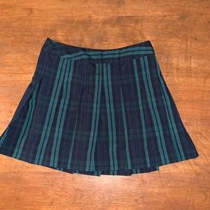 Womens plaid pleated skirt